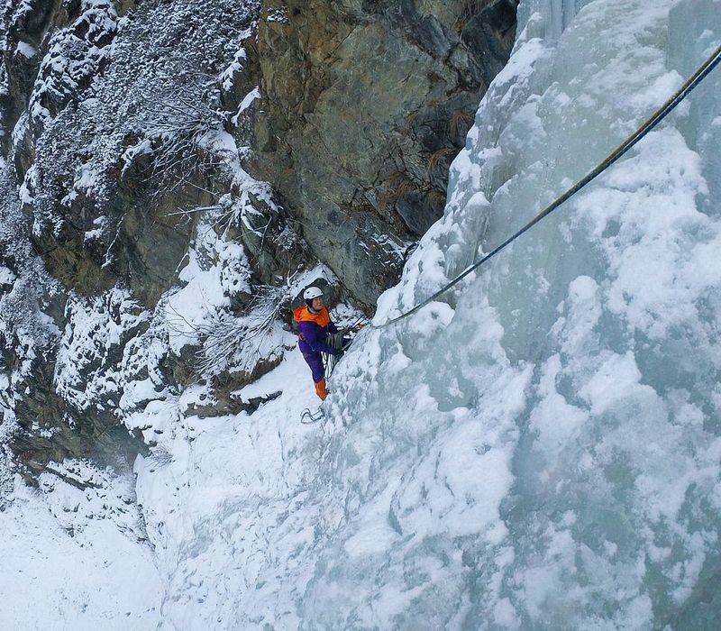 Kehlerfall, Eisklettern